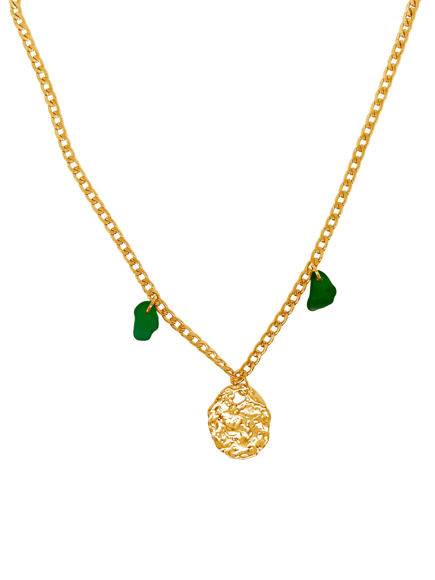 Fragments green necklace