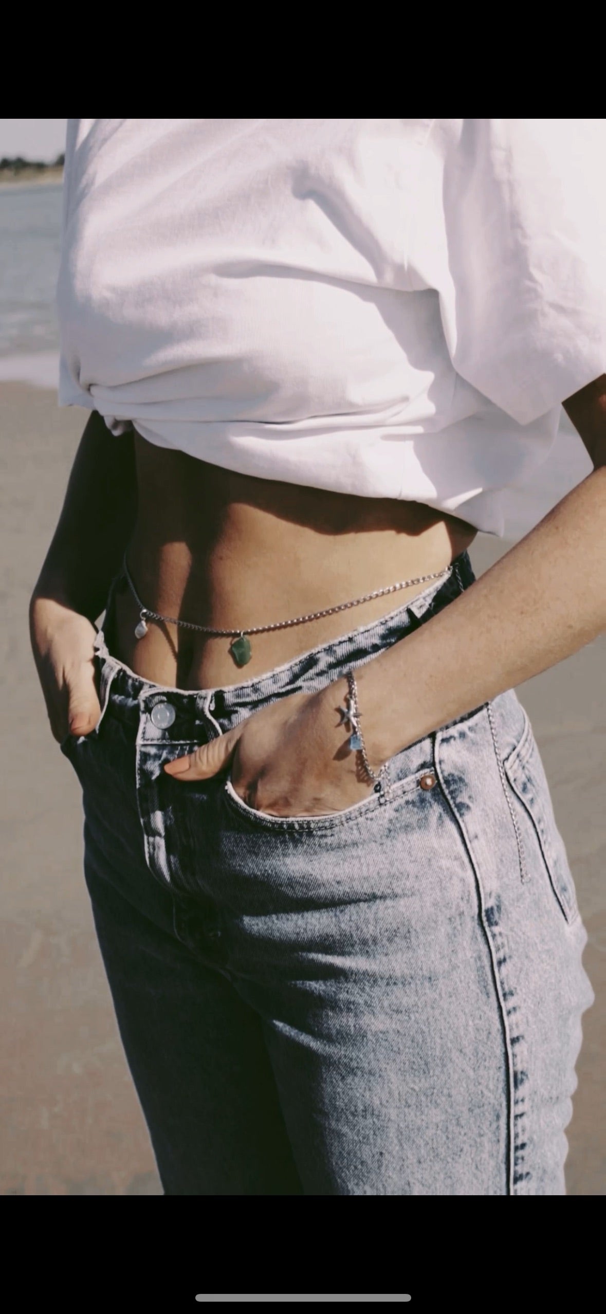 Sunburst belly chain