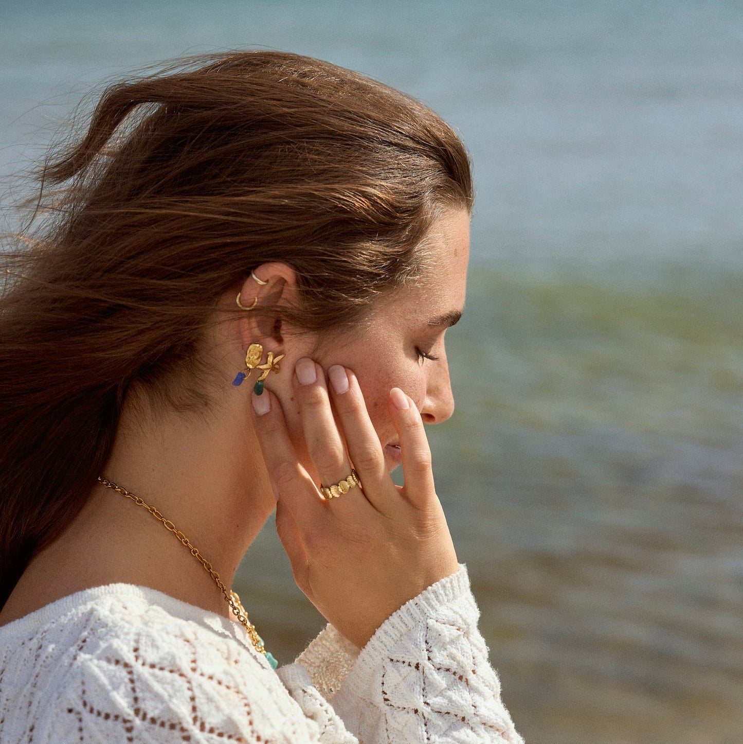Rocky earring blue
