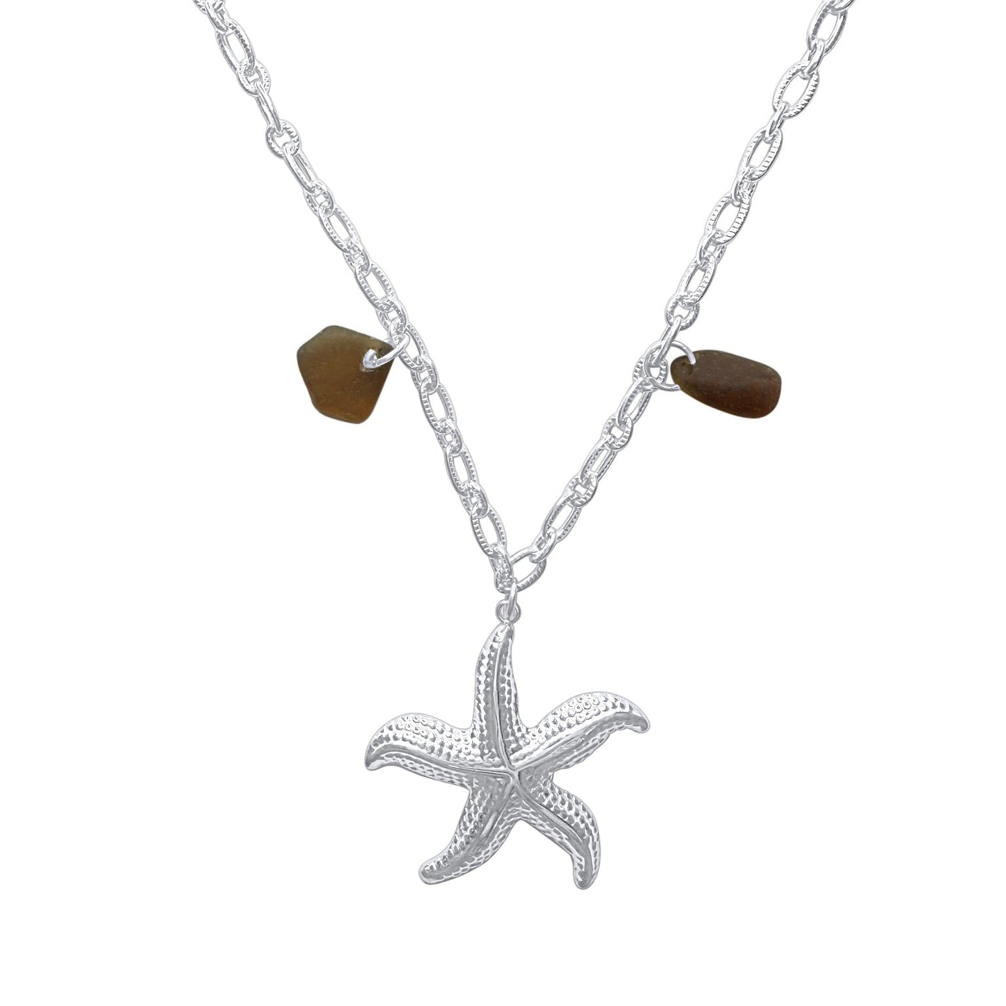 Starfish Necklace Brown