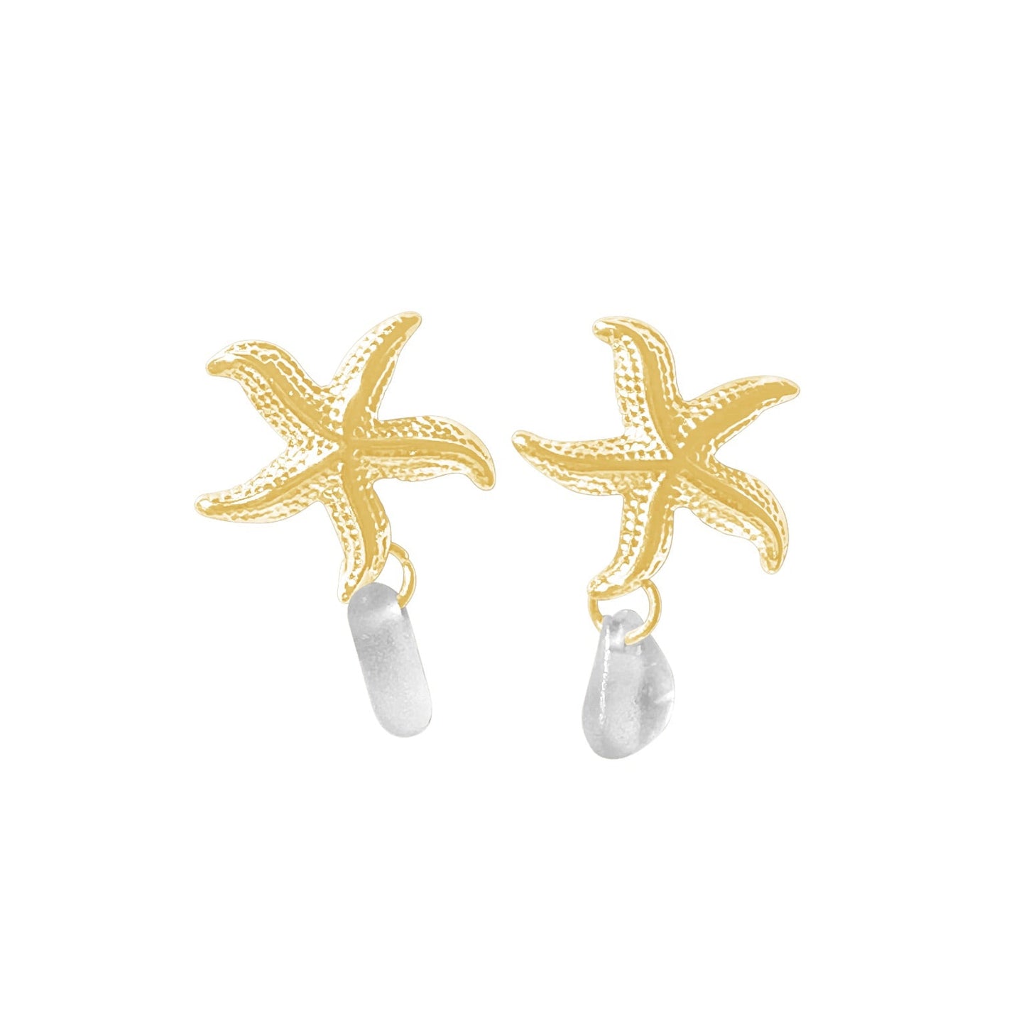 Starfish øreringe white