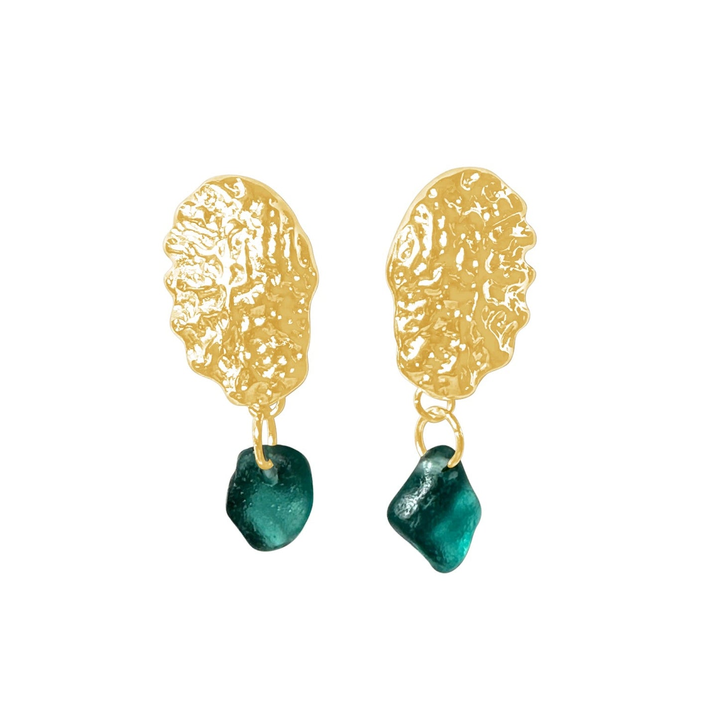 Sea urchin øreringe blue