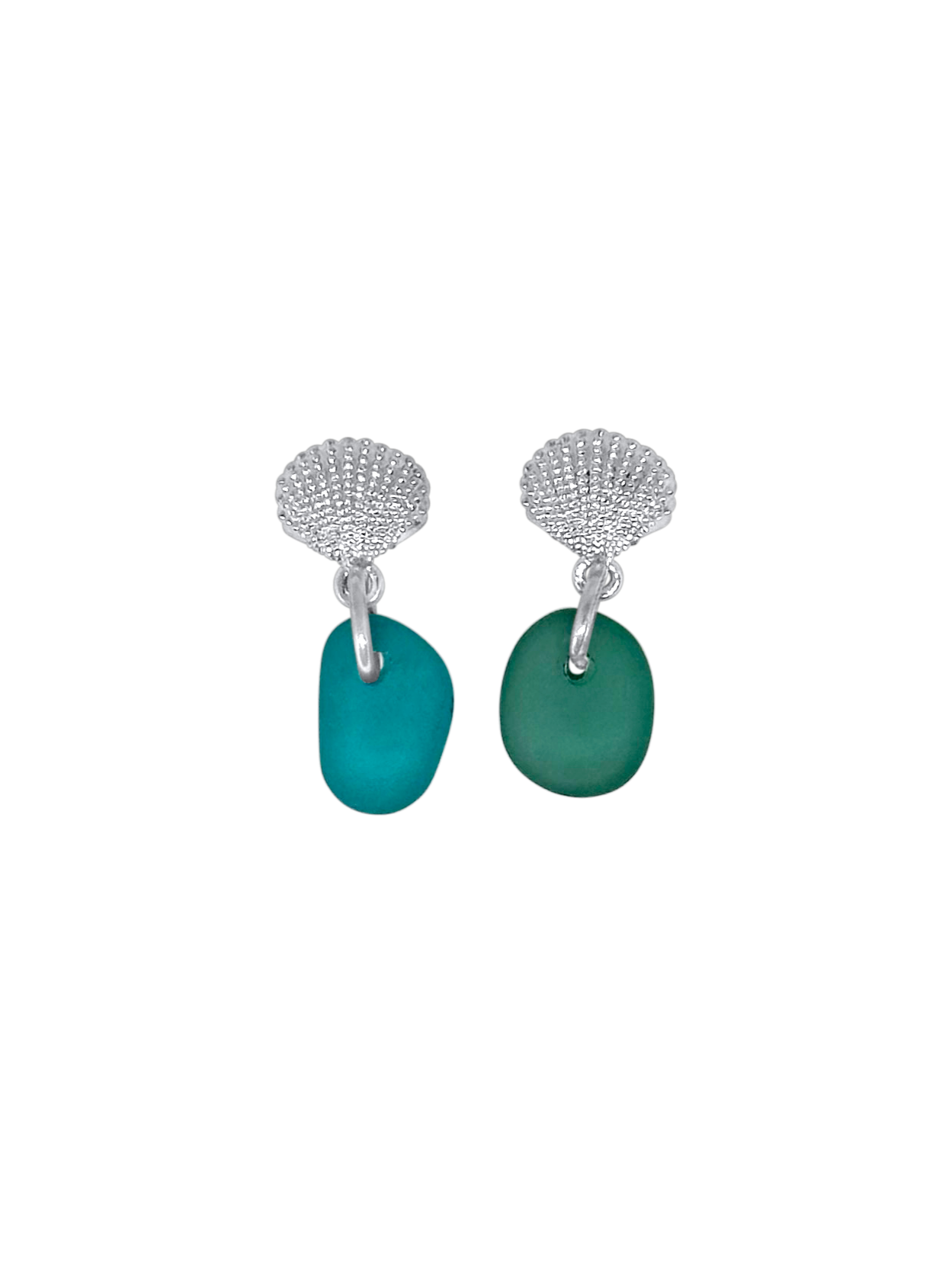 Fragments blue shell earrings