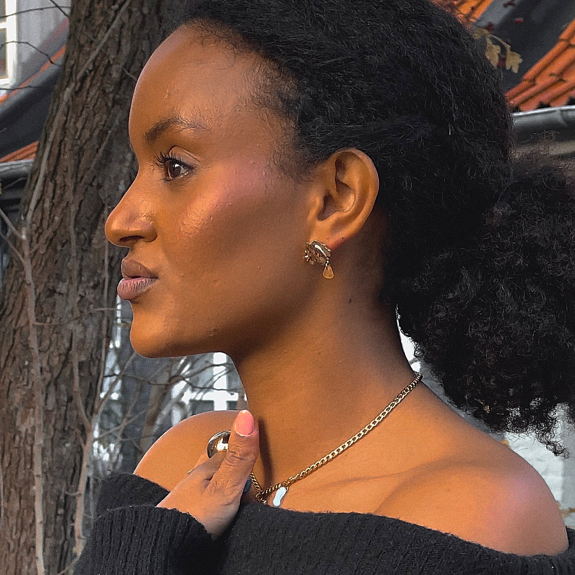 Elevate brown earrings