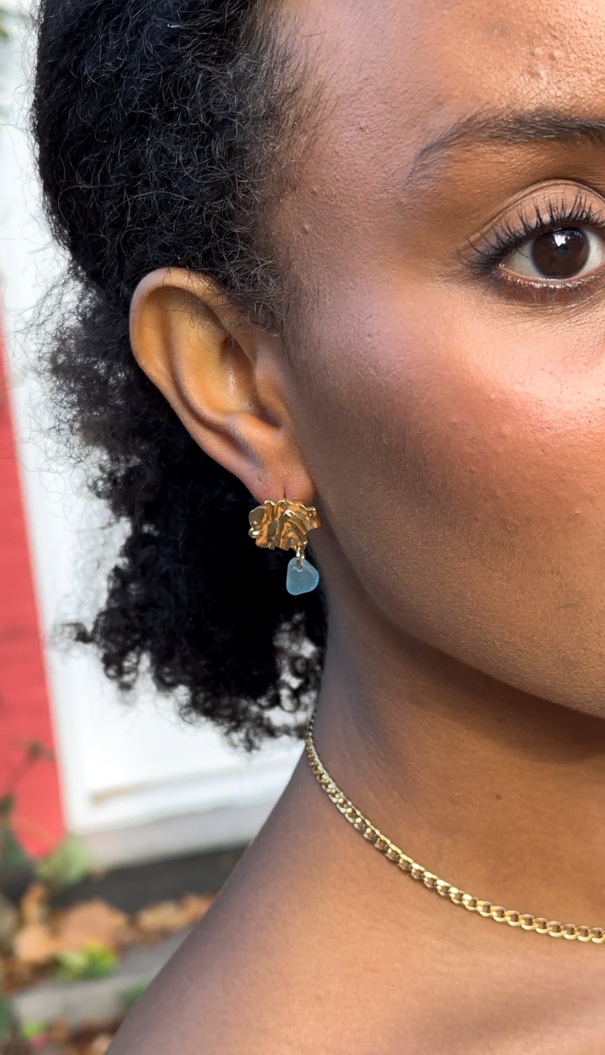 Elevate light blue øreringe