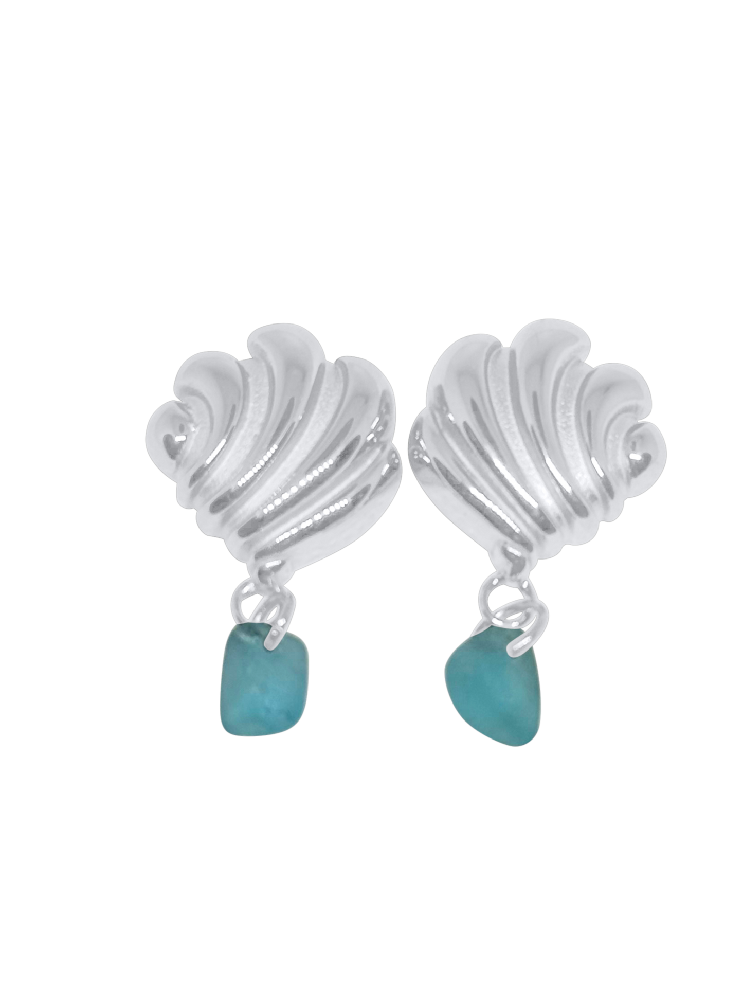 Elevate blue silver earrings