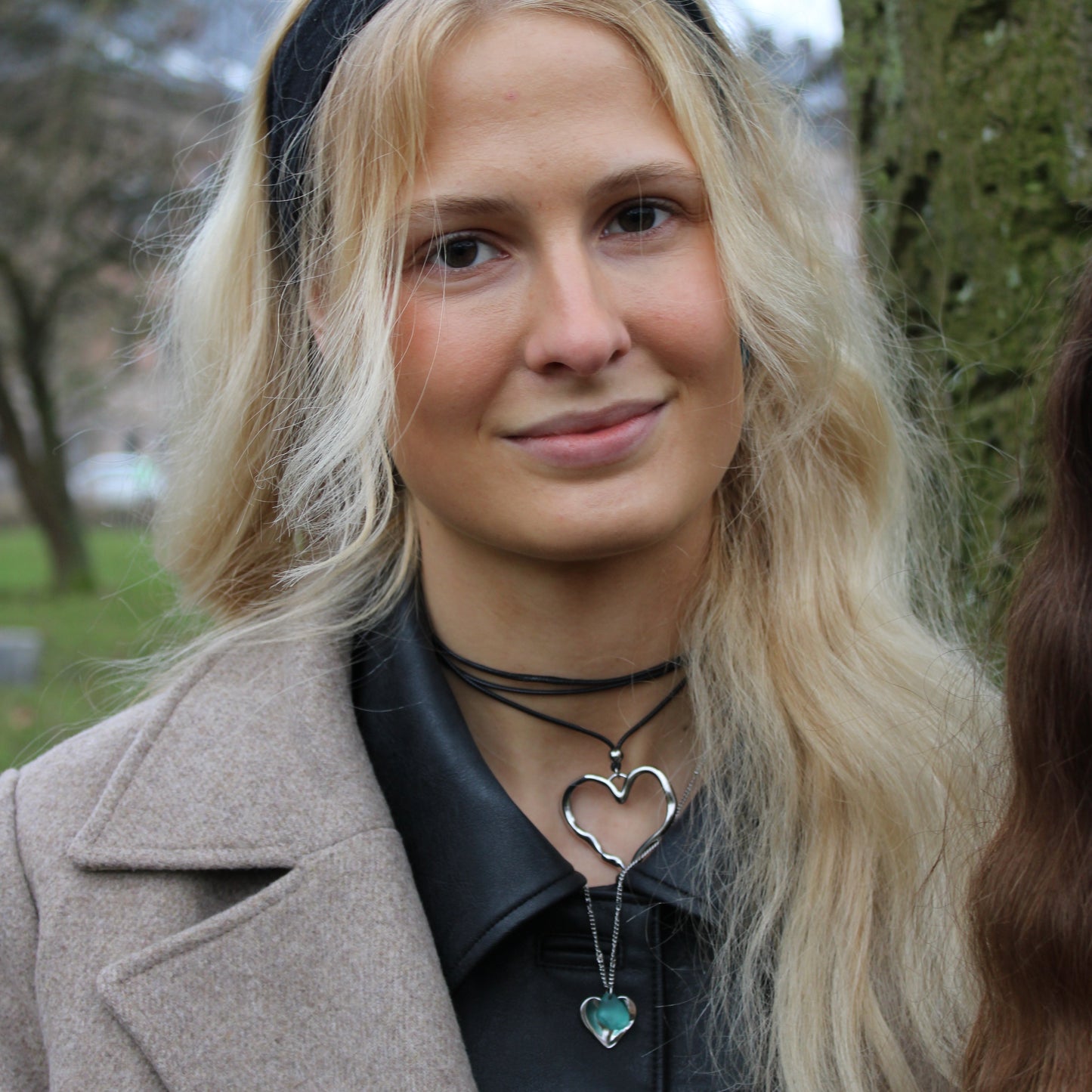 Valentina wavy Heart choker