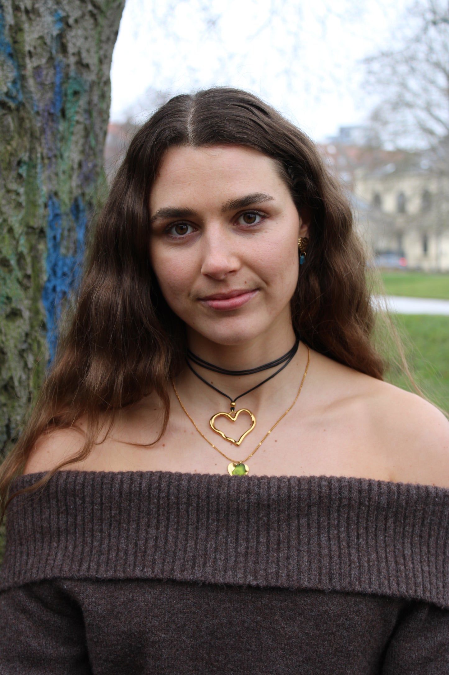 Valentina Wavy Heart choker