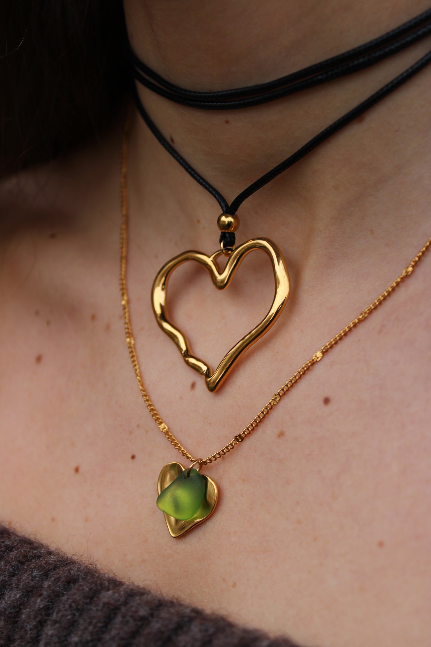 Valentina Wavy Heart halskæde