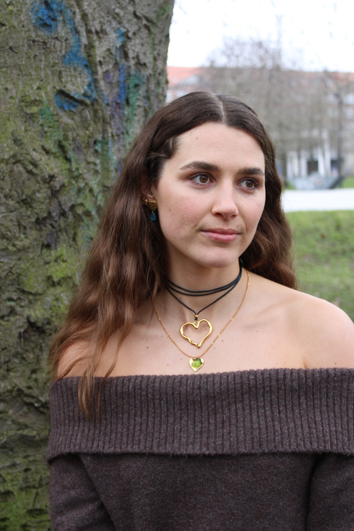 Valentina Wavy Heart halskæde