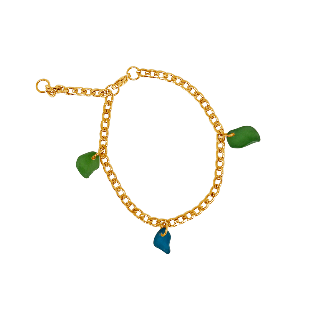 Fragments blue and green armbånd