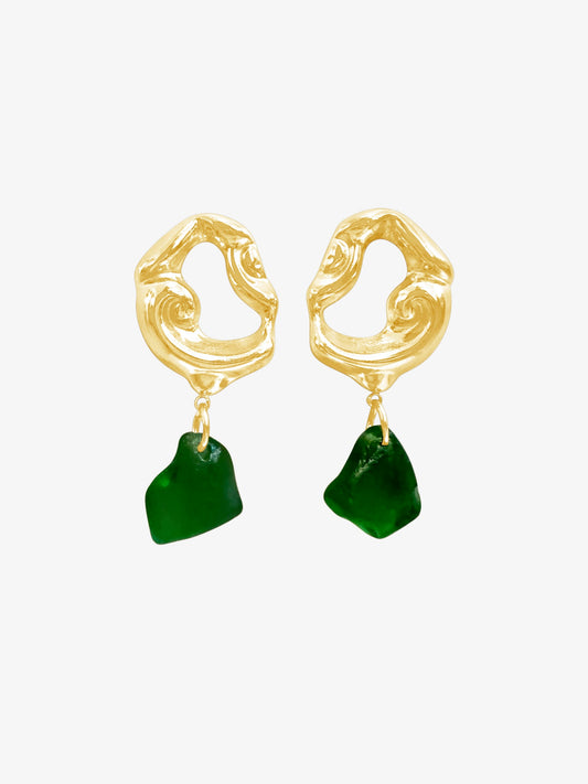 Blue Month Earrings Green