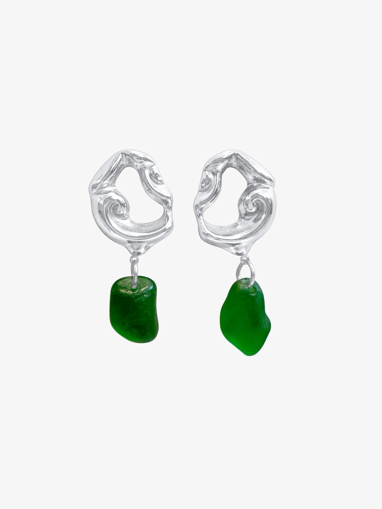 Blue Month Earrings Green