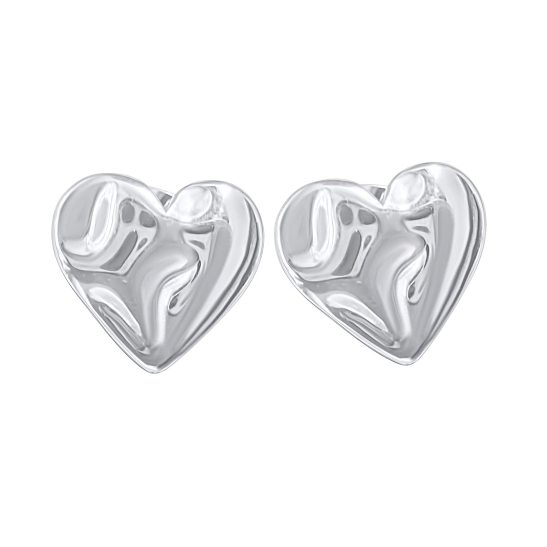 Valentina Wavy Heart øreringe
