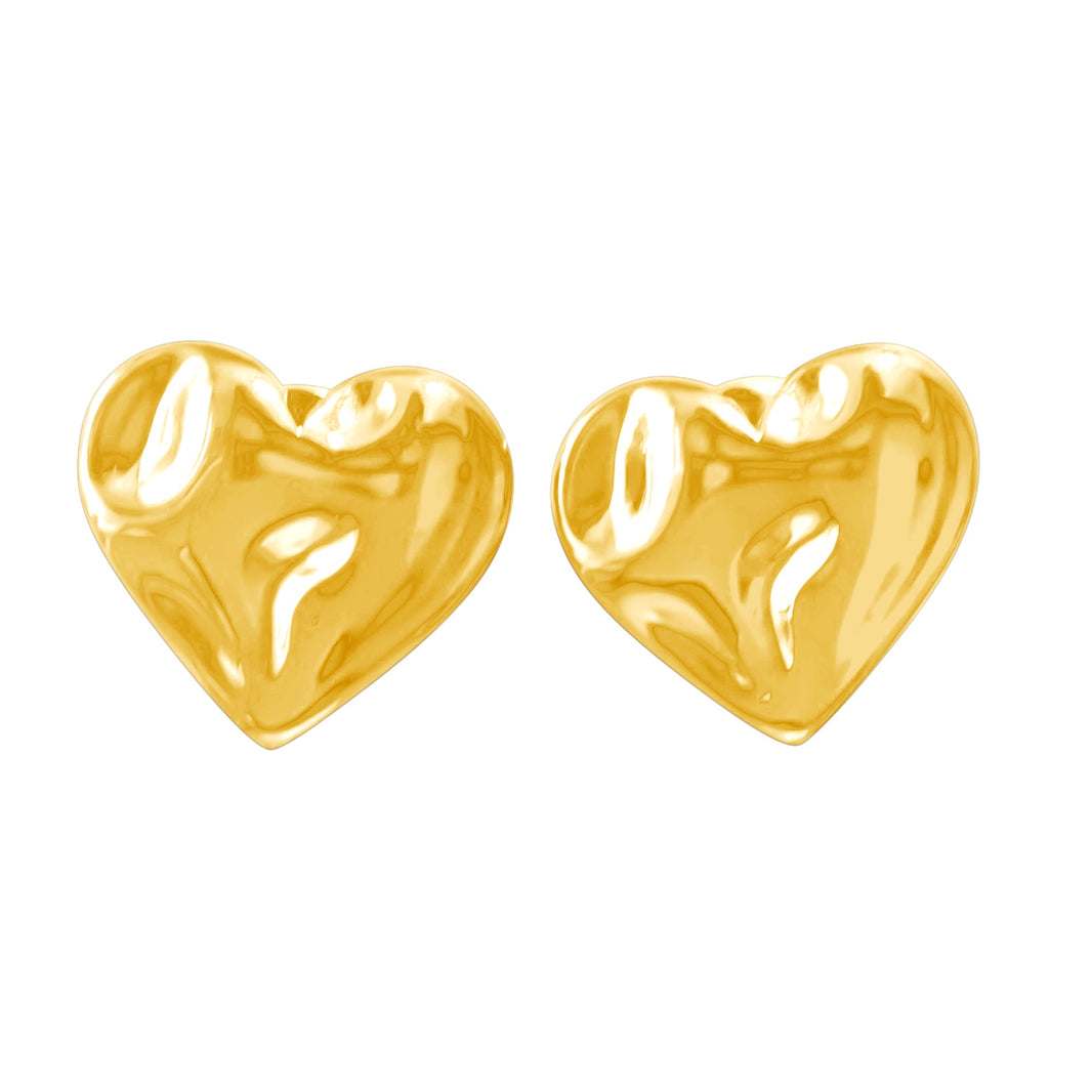 Valentina Wavy Heart øreringe