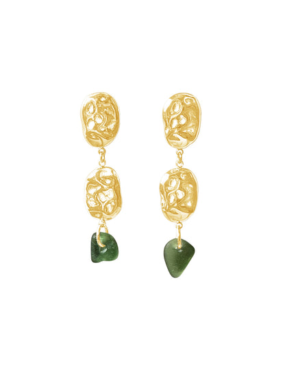 Cliff earrings green