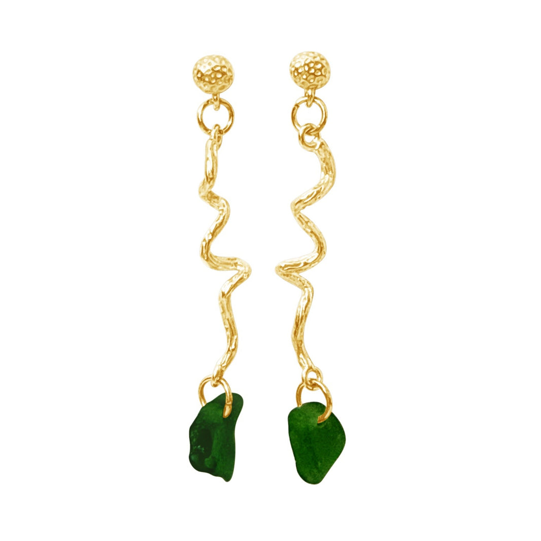 Palm Wave Stud Earrings