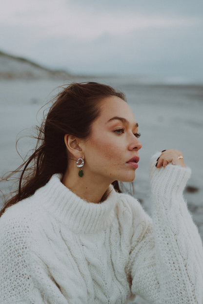 Blue Month Earrings Green