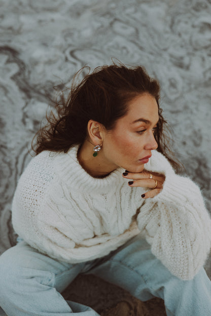 Blue Month Earrings Green