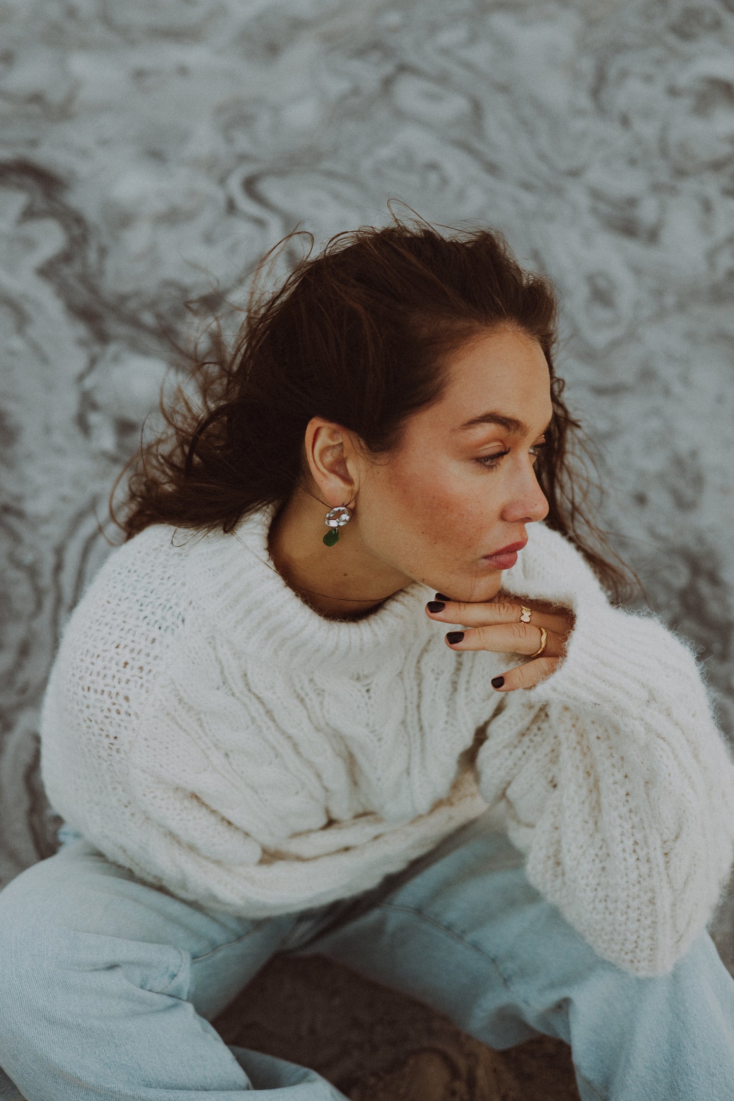 Blue Month Earrings Light Green