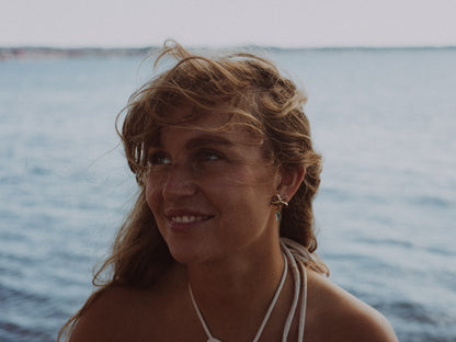 Starfish earrings blue