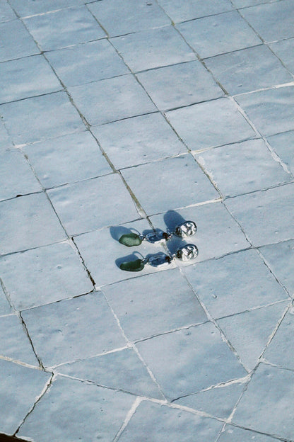 Cliff green earrings