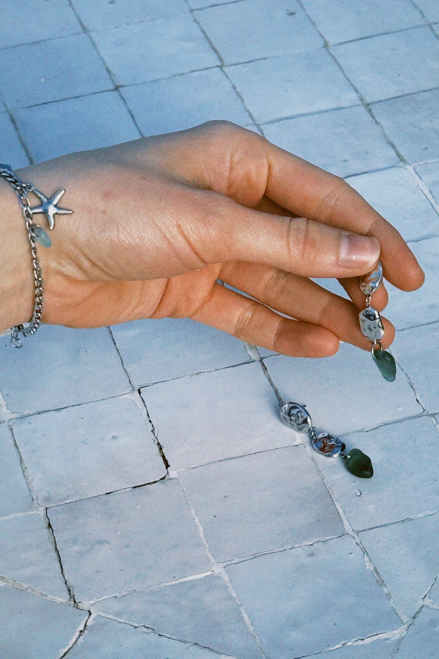 Cliff green earrings