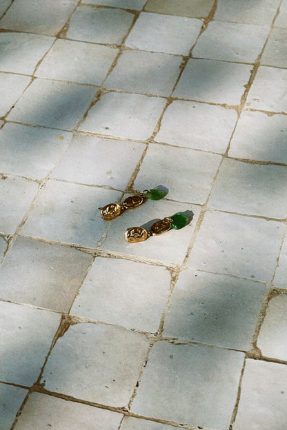 Cliff earrings green