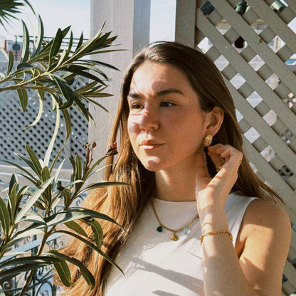 Sea urchin øreringe brown