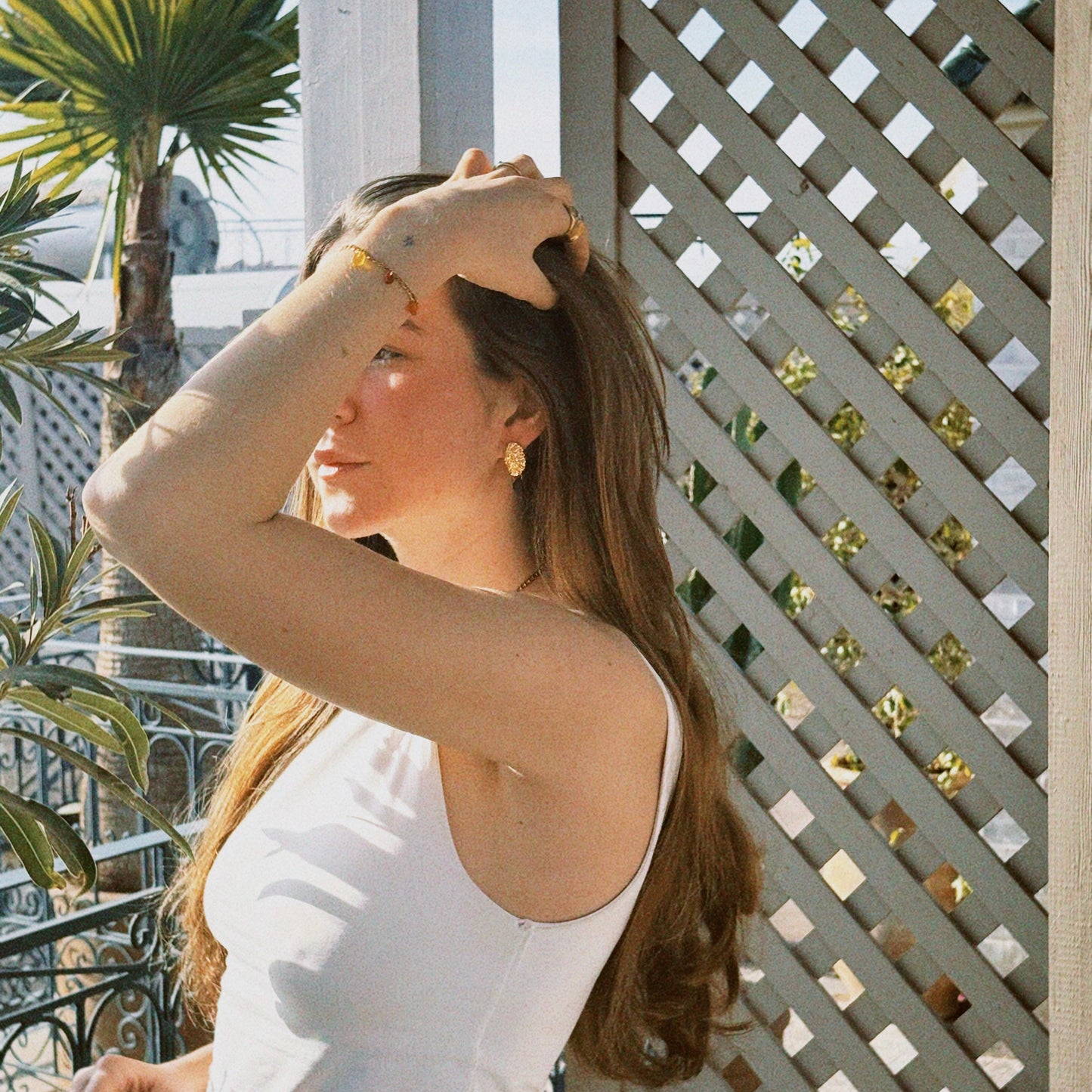 Sea urchin øreringe brown