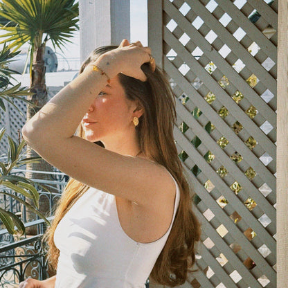 Sea urchin øreringe brown