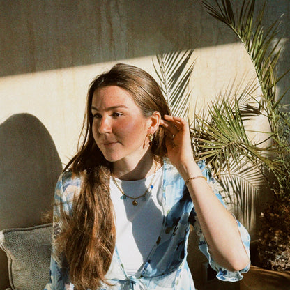 Sea urchin øreringe brown